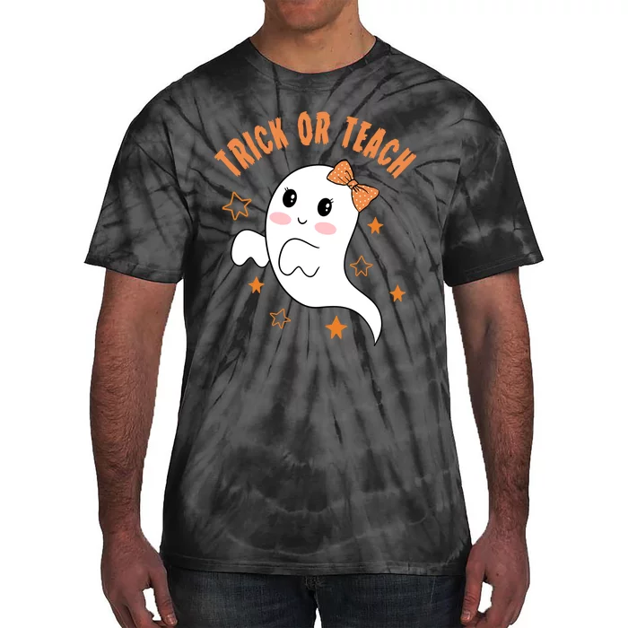 Trick Or Teach Cute Halloween Teacher Tie-Dye T-Shirt