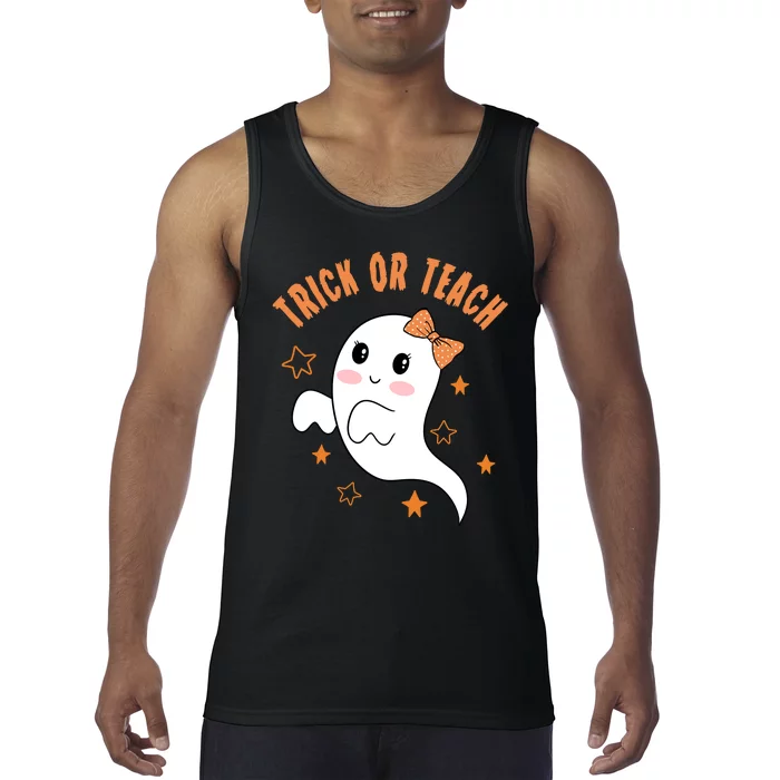 Trick Or Teach Cute Halloween Teacher Tank Top