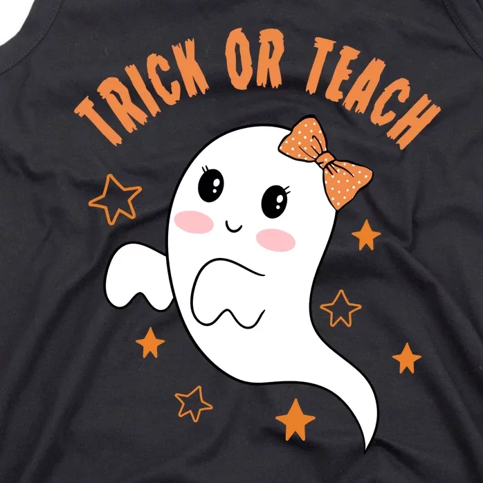 Trick Or Teach Cute Halloween Teacher Tank Top