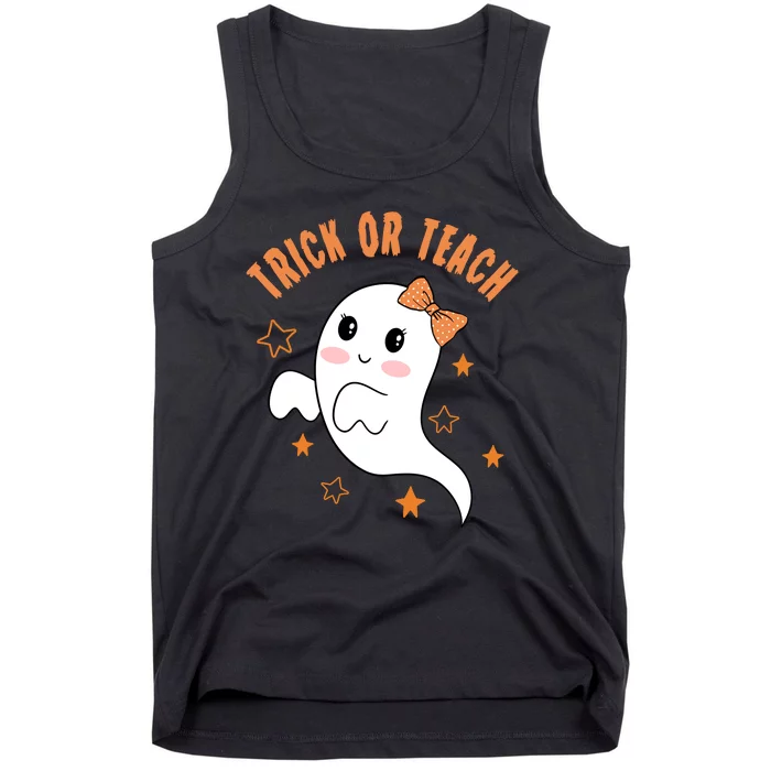 Trick Or Teach Cute Halloween Teacher Tank Top