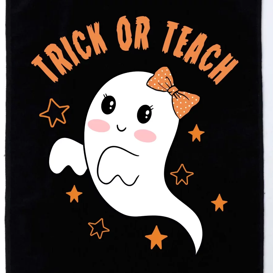 Trick Or Teach Cute Halloween Teacher Platinum Collection Golf Towel