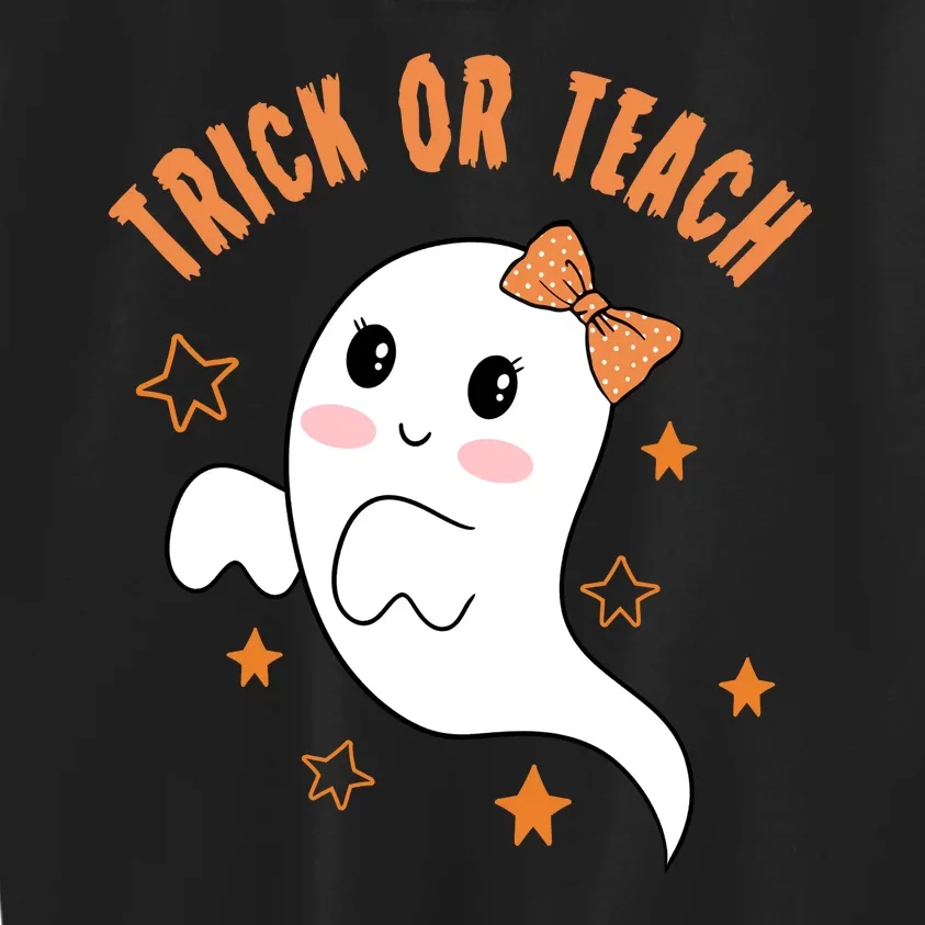 Trick Or Teach Cute Halloween Teacher Kids Sweatshirt