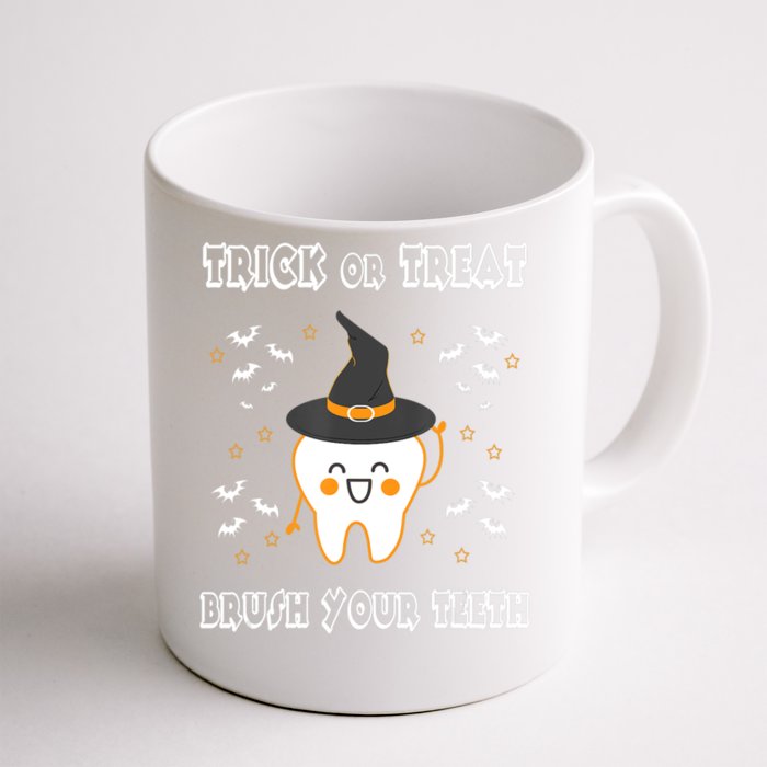 Trick Or Treat Brush Your Teeth Dentist Halloween Costume Gift Front & Back Coffee Mug