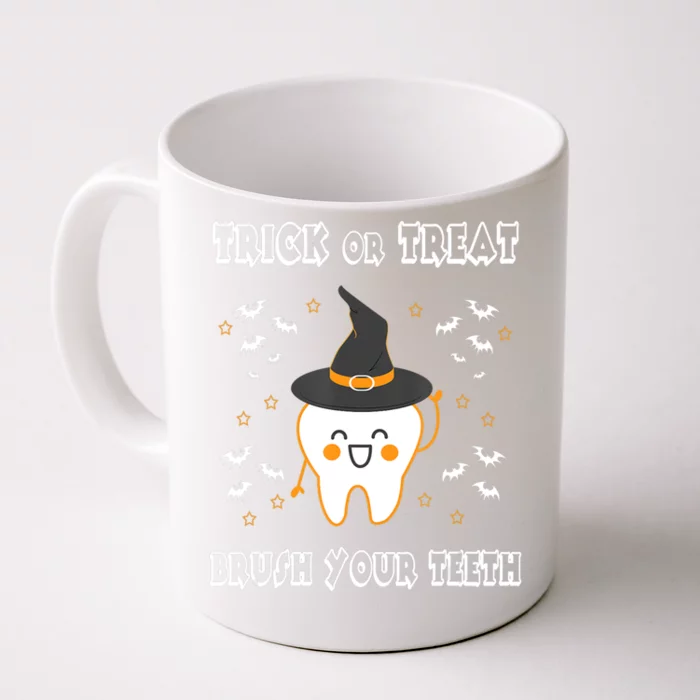 Trick Or Treat Brush Your Teeth Dentist Halloween Costume Gift Front & Back Coffee Mug