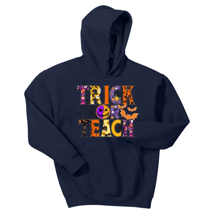 Trick Or Teach Funny Teacher Halloween Costume Wo Kids Hoodie