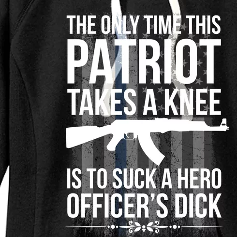 The only time this patriot takes a knee is to suck a hero Women's Fleece Hoodie