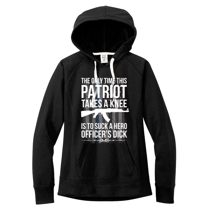 The only time this patriot takes a knee is to suck a hero Women's Fleece Hoodie