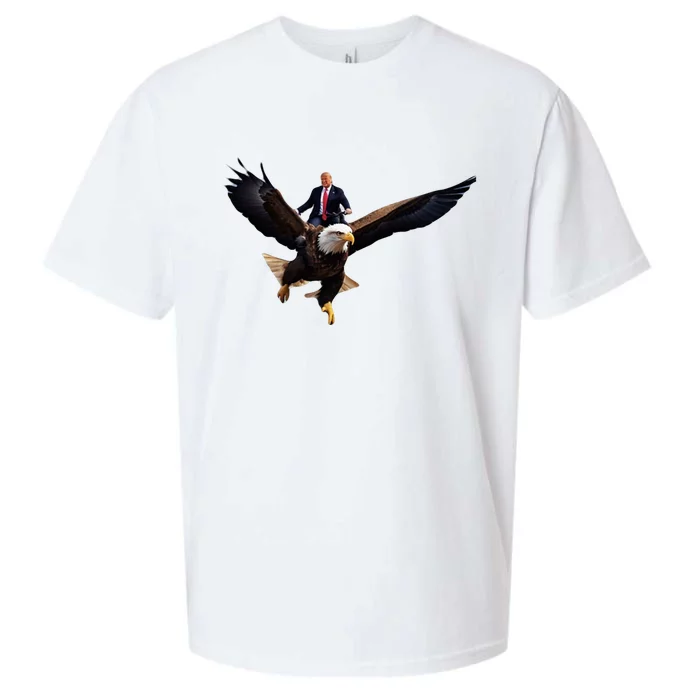 Trump On The Wings Of An Eagle Sueded Cloud Jersey T-Shirt