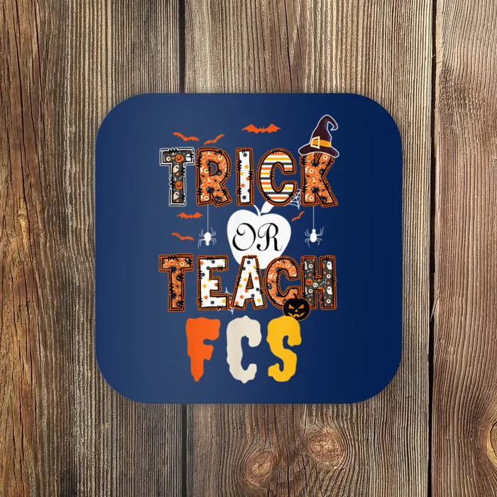 Trick or teach FCS Family and consumer science Halloween Coaster