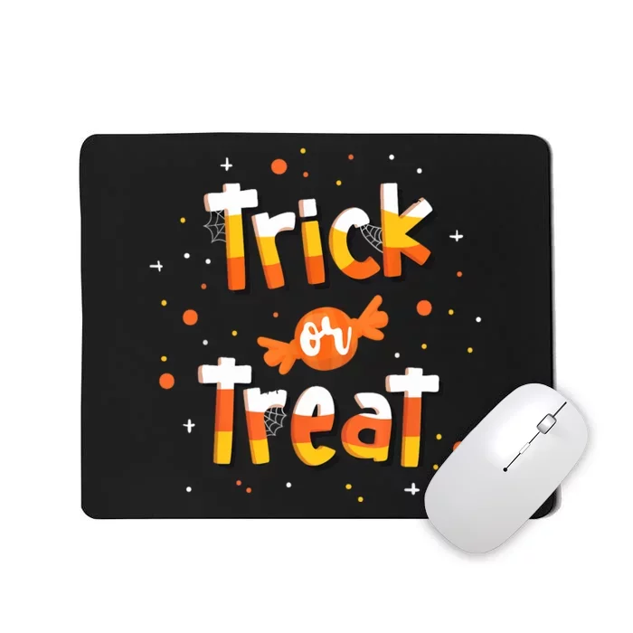 Trick Or Treat Candy Yellow And Orange Cute Halloween Mousepad