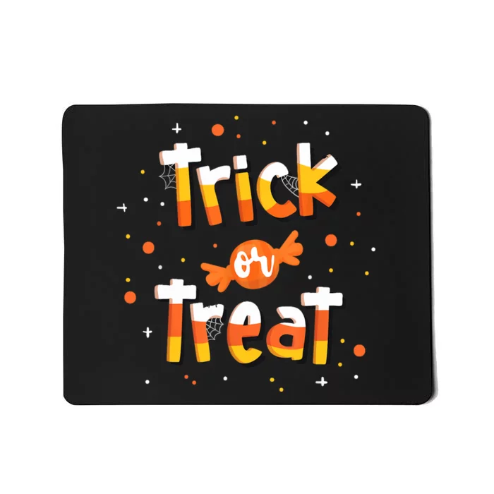 Trick Or Treat Candy Yellow And Orange Cute Halloween Mousepad