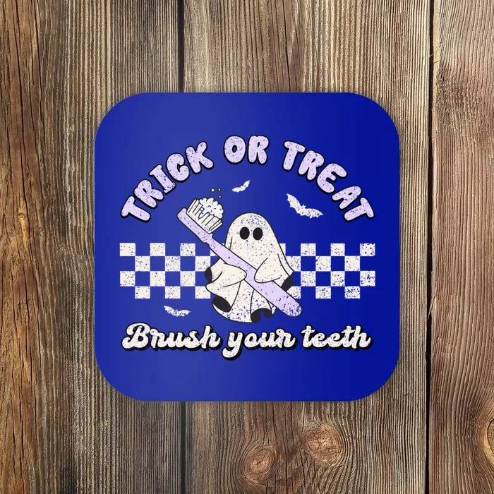 Trick Or Treat Brush Your Teeth Dentist Halloween Costume Great Gift Coaster