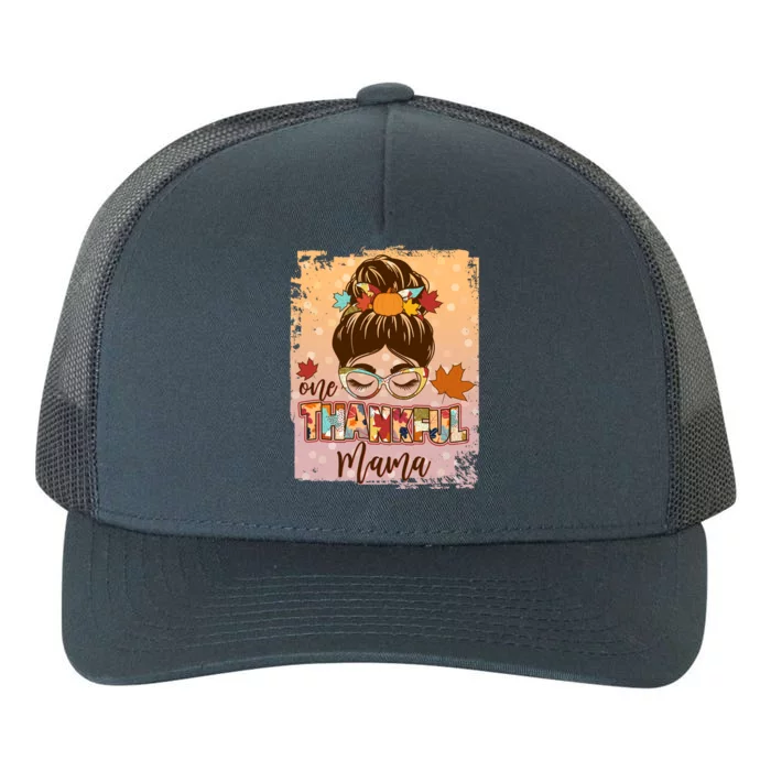 Thanksgiving One Thankful Mama Yupoong Adult 5-Panel Trucker Hat