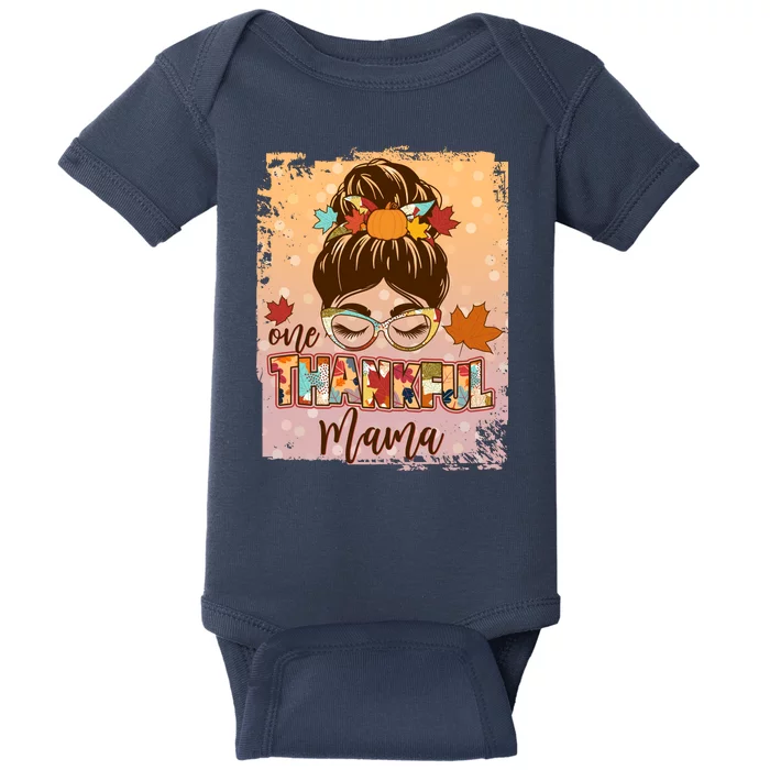 Thanksgiving One Thankful Mama Baby Bodysuit