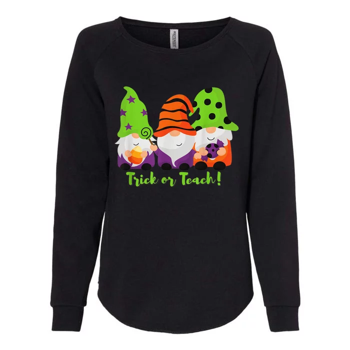 Trick Or Teach, Teacher Halloween, Classroom, Holiday Gnome Womens California Wash Sweatshirt