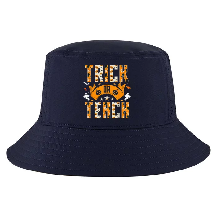 Trick or Teach Funny Halloween for Teachers Cool Comfort Performance Bucket Hat