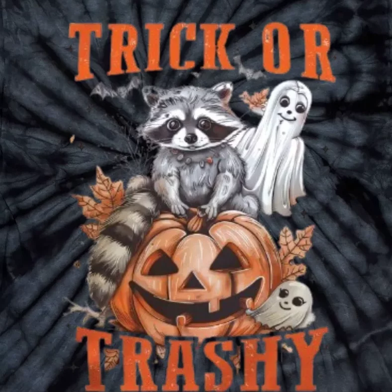 Trick Or Trashy Raccoon Feral Girl Halloween Feral Halloween Tie-Dye T-Shirt