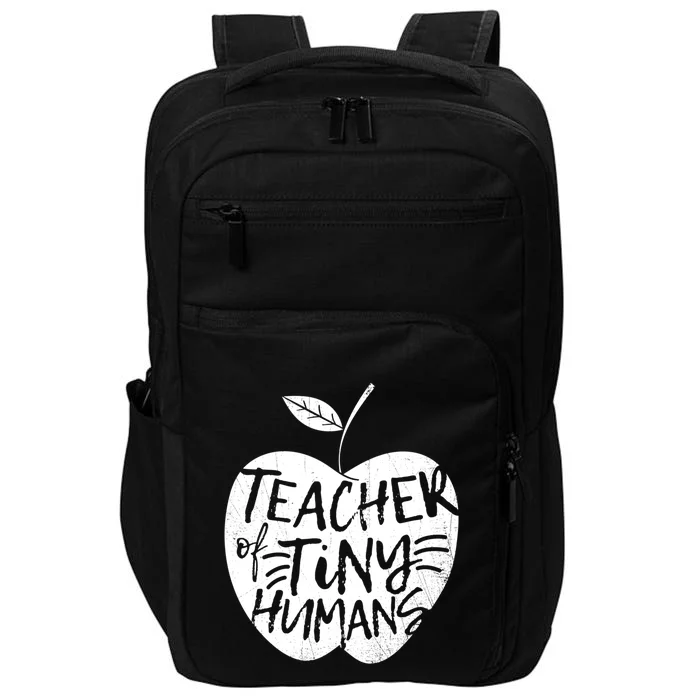 Teacher Of Tiny Hu Funny Preschool Kindergarten Teacher Gift Impact Tech Backpack