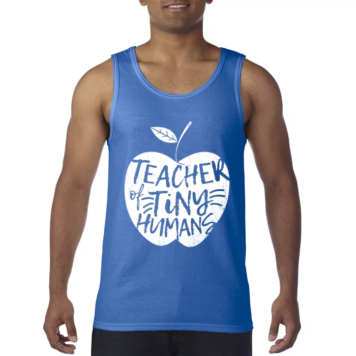 Teacher Of Tiny Hu Funny Preschool Kindergarten Teacher Gift Tank Top