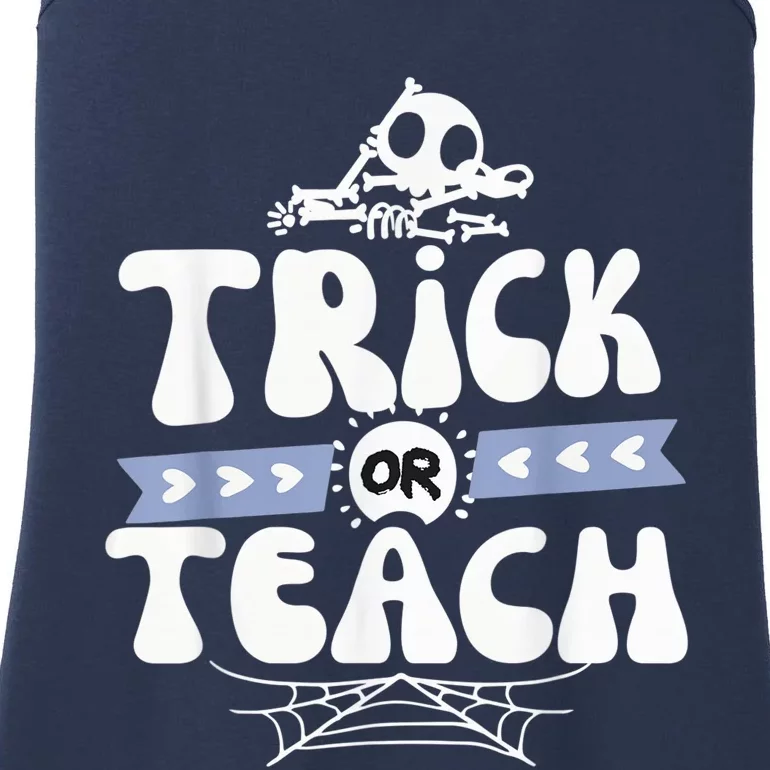 Trick or Teach Funny Halloween for Teachers Ladies Essential Tank