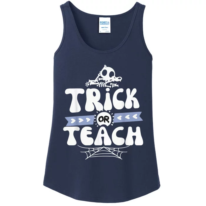 Trick or Teach Funny Halloween for Teachers Ladies Essential Tank