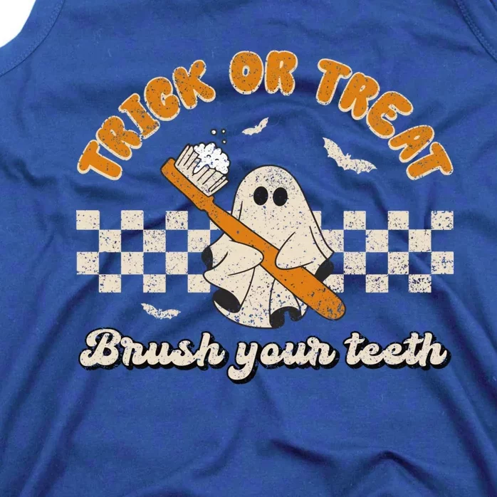 Trick Or Treat Brush Your Teeth Dentist Halloween Costume Gift Tank Top