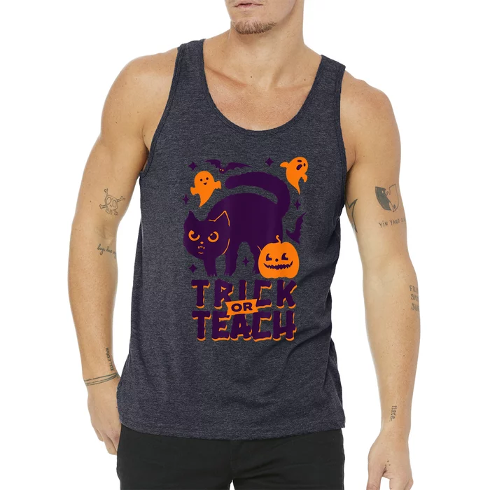 Trick Or Teach Funny Halloween Costume For Teachers Wo Tank Top