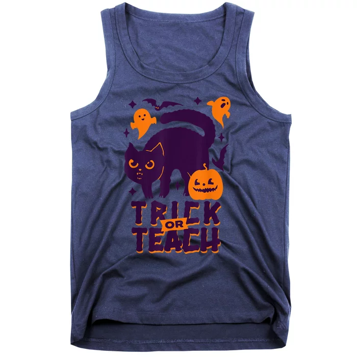 Trick Or Teach Funny Halloween Costume For Teachers Wo Tank Top