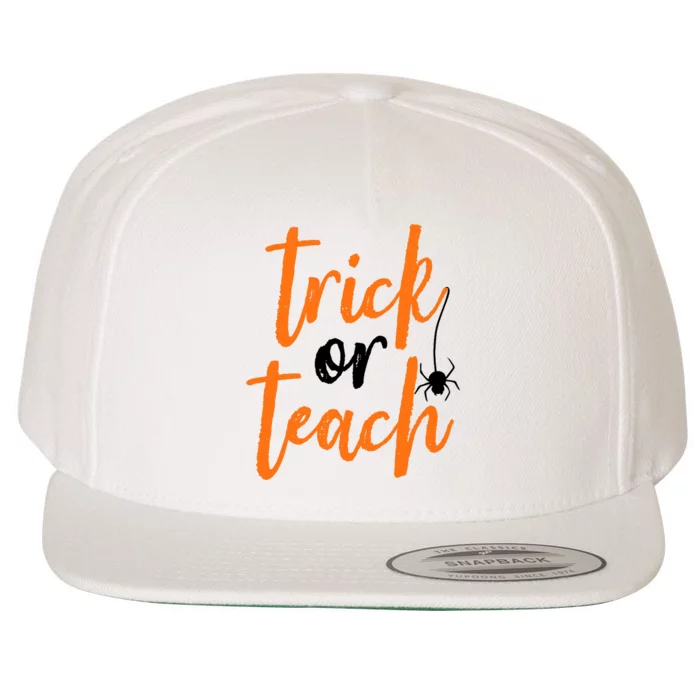 Trick Or Teach Teacher Halloween Design Wool Snapback Cap