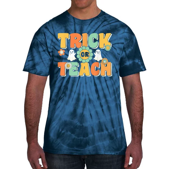 Trick or Teach Funny Halloween for Teachers Tie-Dye T-Shirt