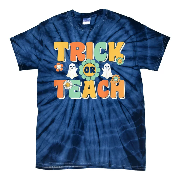 Trick or Teach Funny Halloween for Teachers Tie-Dye T-Shirt