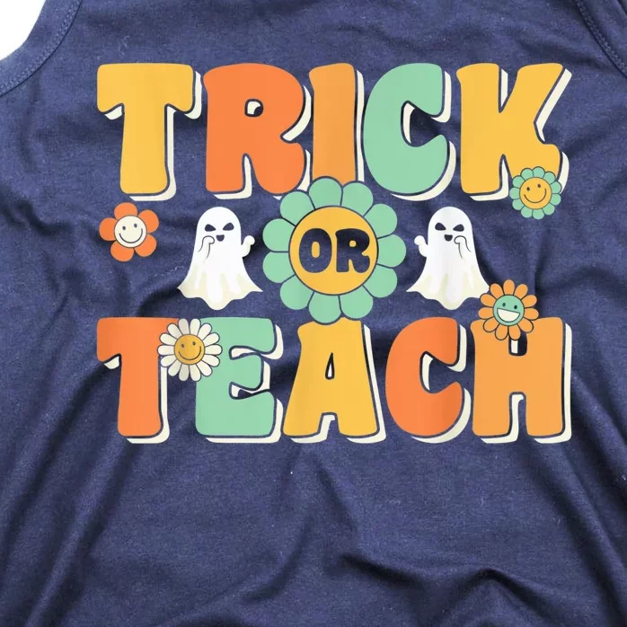 Trick or Teach Funny Halloween for Teachers Tank Top