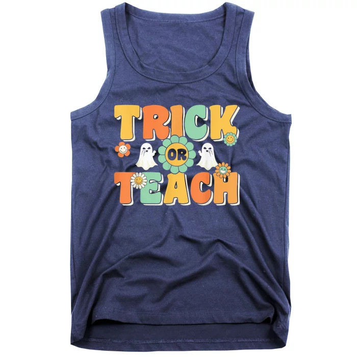 Trick or Teach Funny Halloween for Teachers Tank Top