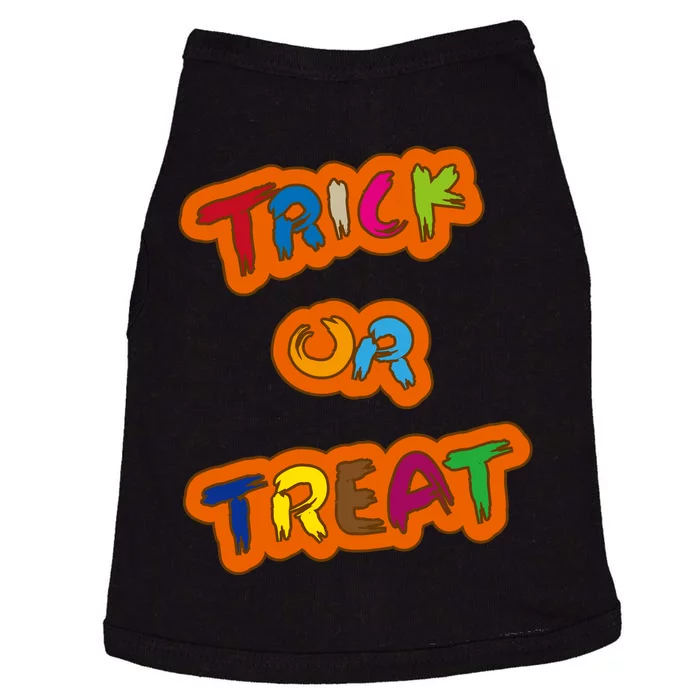 Trick Or Treat Typography Doggie Tank