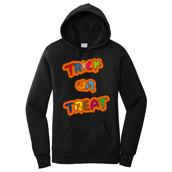 Trick Or Treat Typography Women's Pullover Hoodie