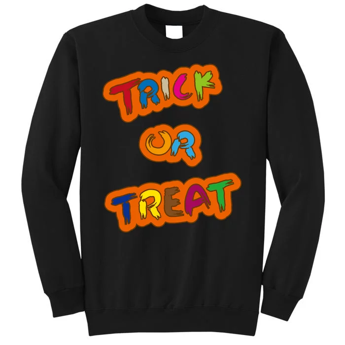 Trick Or Treat Typography Tall Sweatshirt