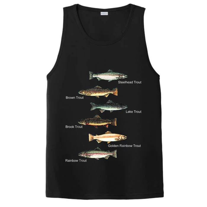 Types Of Trout Fish Species Collection Fishing Performance Tank