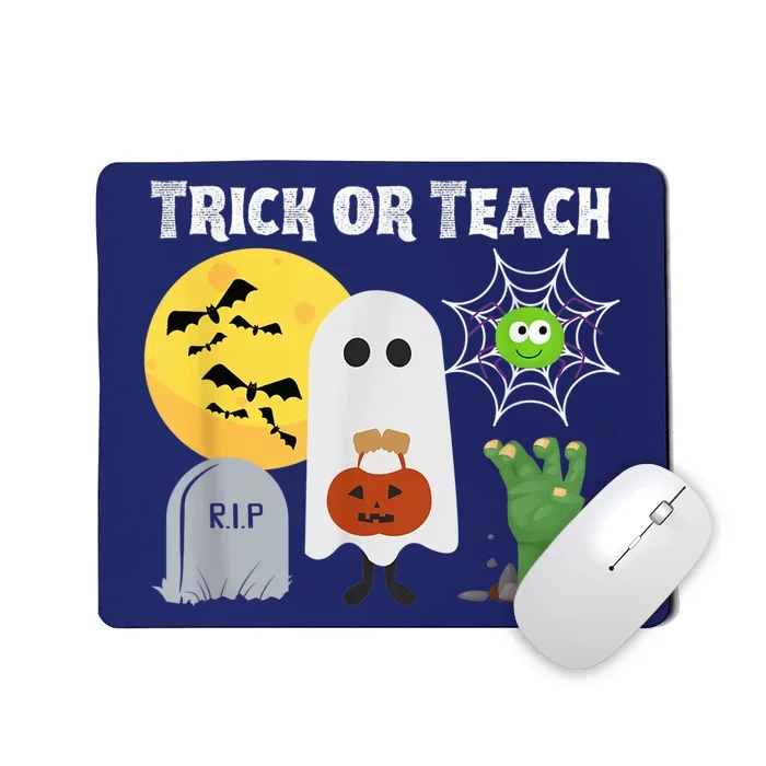 Trick or Teach Funny Teacher Halloween Costume Shirt Mousepad