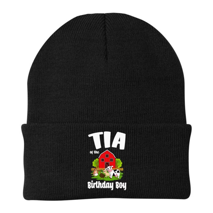 Tia Of The Birthday Boy Farm Animal Bday Party Celebration Knit Cap Winter Beanie