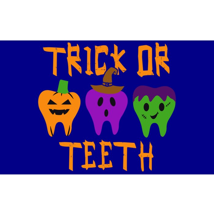 Trick Or Treat Brush Your Teeth Dentist Halloween Funny Gift Bumper Sticker