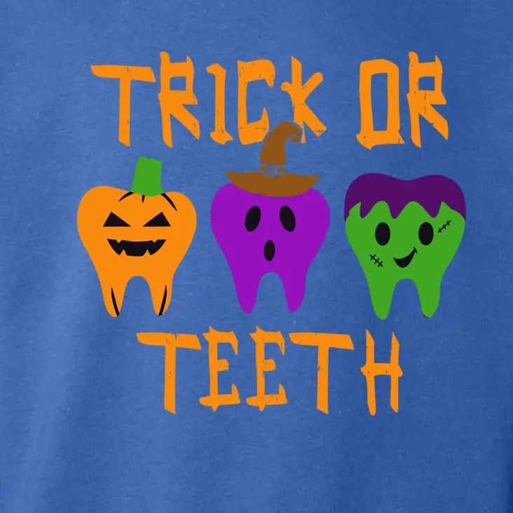 Trick Or Treat Brush Your Teeth Dentist Halloween Funny Gift Toddler Hoodie