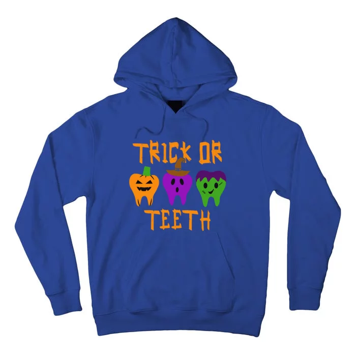 Trick Or Treat Brush Your Teeth Dentist Halloween Funny Gift Tall Hoodie