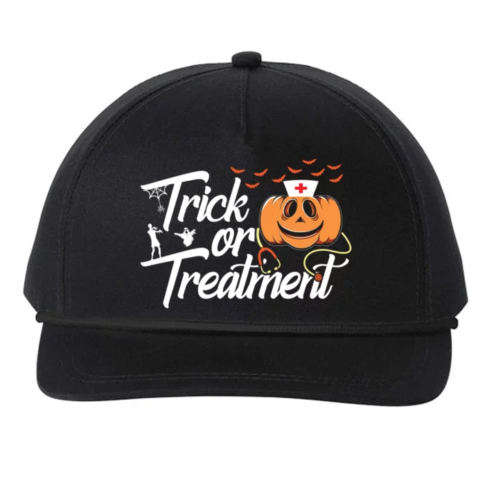 Trick Or Treatt Funny Medical Personnel Halloween Nurse Gift Snapback Five-Panel Rope Hat