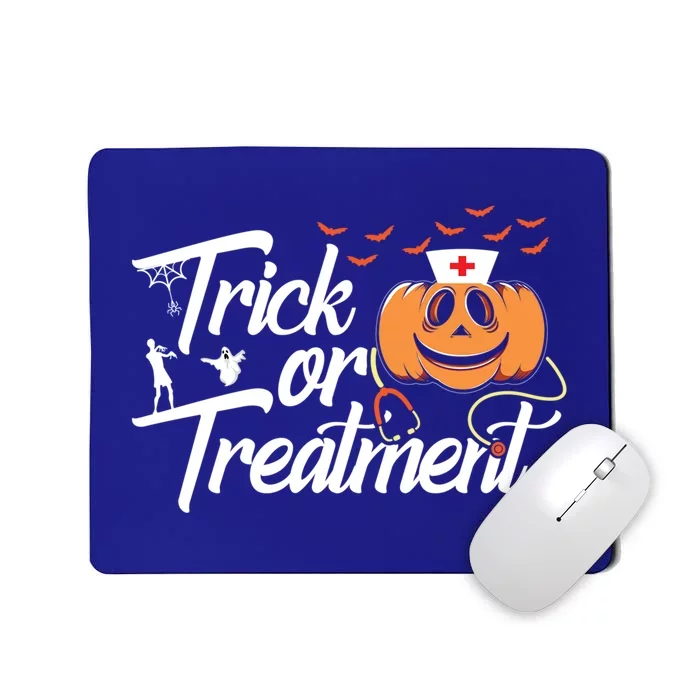 Trick Or Treatt Funny Medical Personnel Halloween Nurse Gift Mousepad