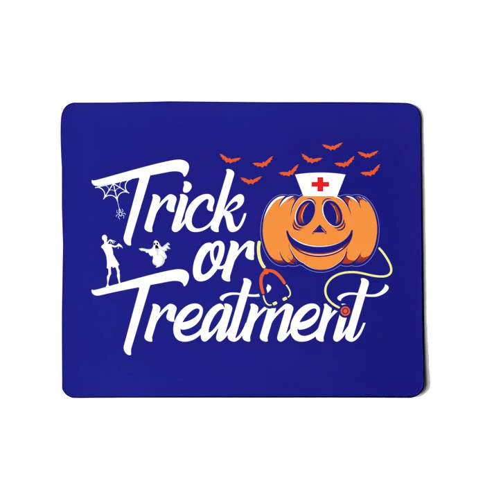 Trick Or Treatt Funny Medical Personnel Halloween Nurse Gift Mousepad