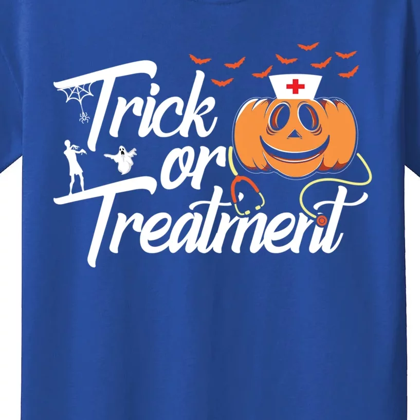 Trick Or Treatt Funny Medical Personnel Halloween Nurse Gift Kids T-Shirt