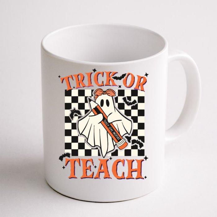 Trick Or Teach Teacher Halloween Front & Back Coffee Mug