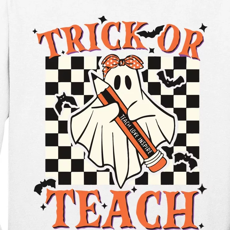 Trick Or Teach Teacher Halloween Tall Long Sleeve T-Shirt