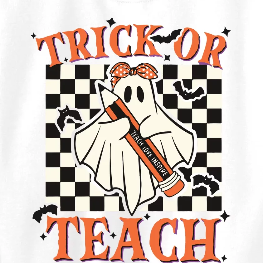 Trick Or Teach Teacher Halloween Kids Sweatshirt