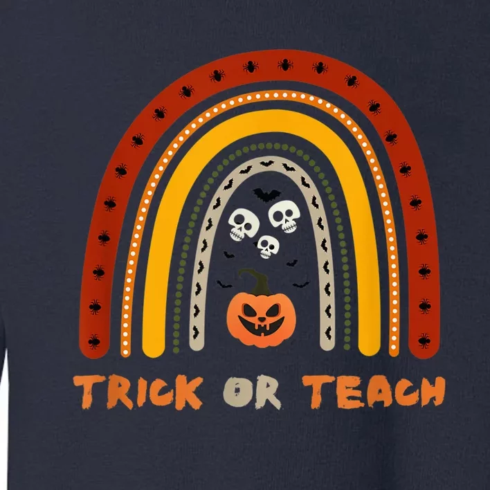 Trick or Teach Funny Teacher Halloween Costume Shirt Toddler Sweatshirt